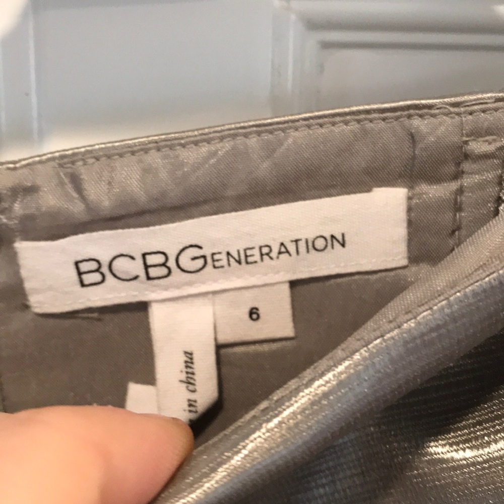 Bcbgeneration Strapless Silver Dress - image 3